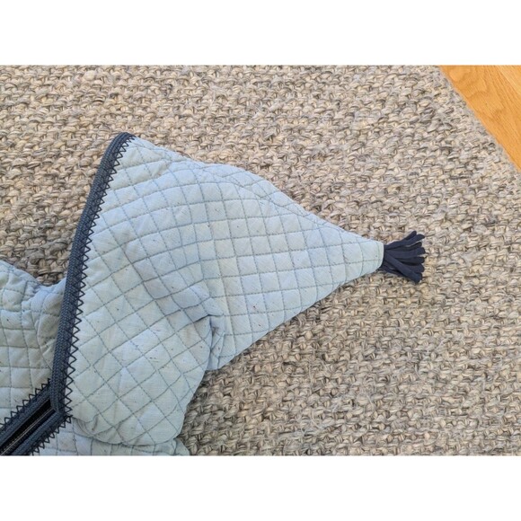 NWT Hanna Andersson Quilted Hooded Full Zip Jacket Winter Gray Toddler 90 US 3T - Picture 5 of 6